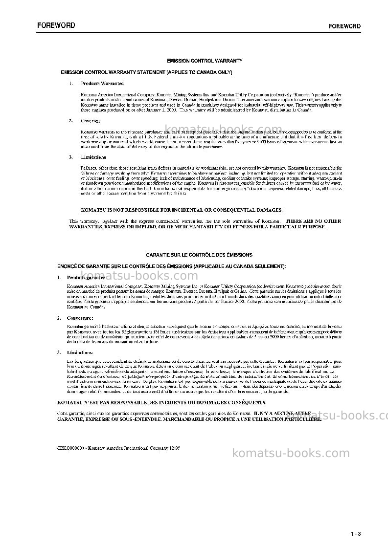 Komatsu d275ax-5jpn-e0 Operation manual cover Page 4 Komatsu d275ax-5jpn-e0 Operation manual cover Page 4