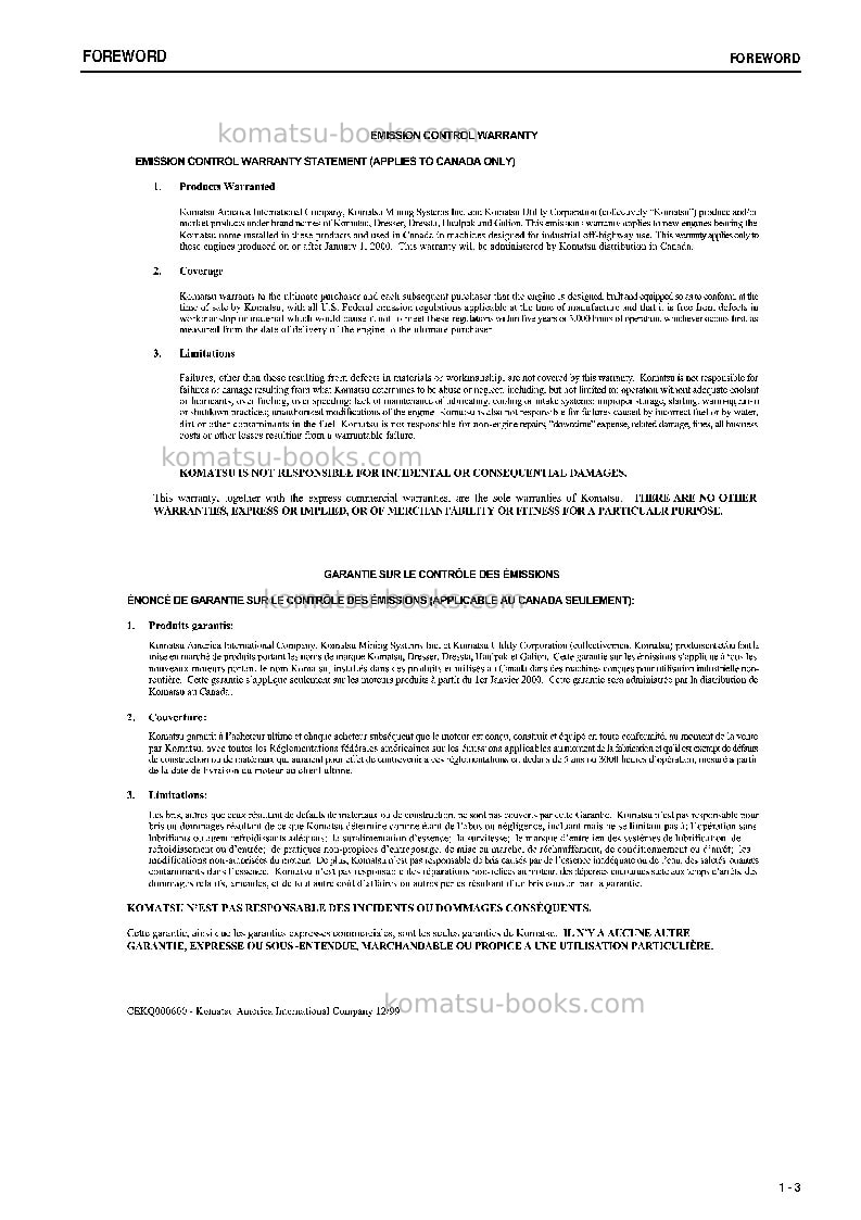 Komatsu pc35mr-2jpn-canopy Operation manual cover Page 4 Komatsu pc35mr-2jpn-canopy Operation manual cover Page 4