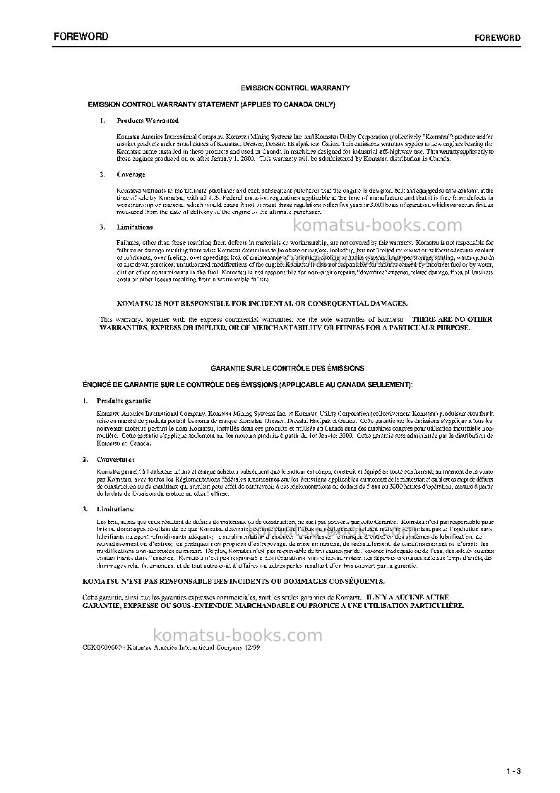 Komatsu wa200-5jpn Operation manual cover Page 4 Komatsu wa200-5jpn Operation manual cover Page 4