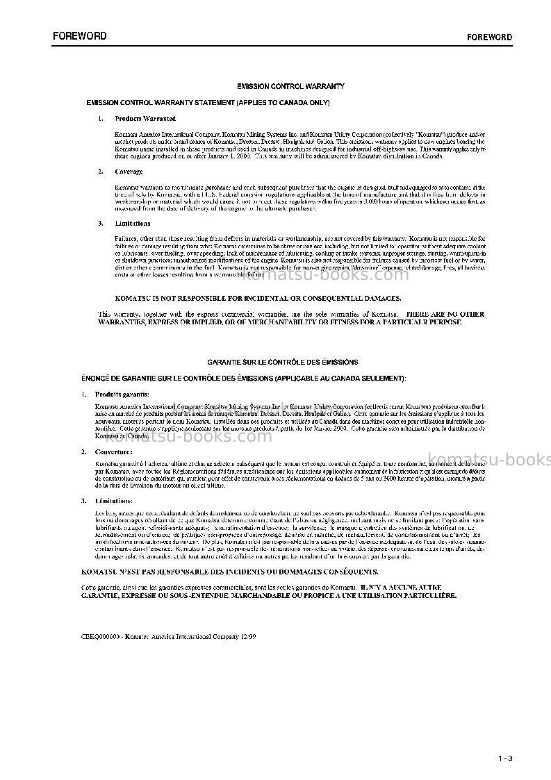 Komatsu wa200l-5jpn Operation manual cover Page 4 Komatsu wa200l-5jpn Operation manual cover Page 4