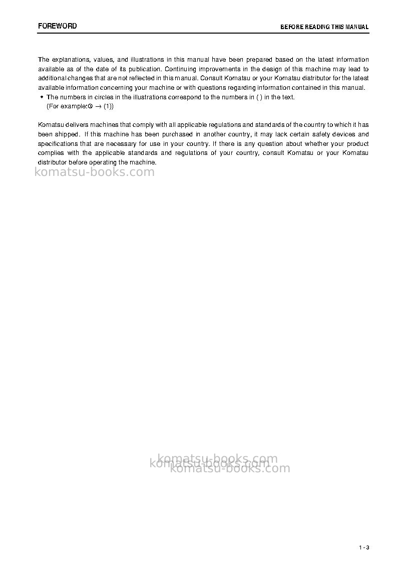 Komatsu d21p-8jpn-e0 Operation manual cover Page 4