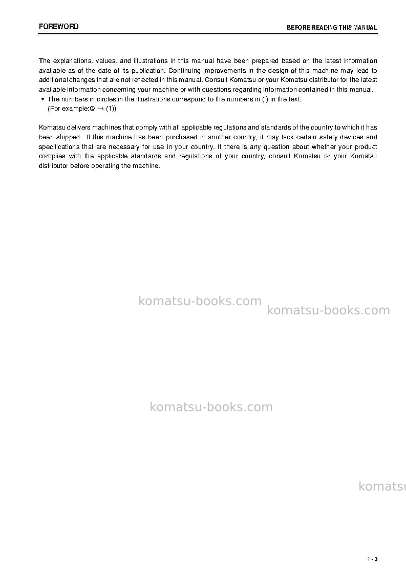 Komatsu d65wx-15jpn-e0, power angle tilt Operation manual cover Page 4