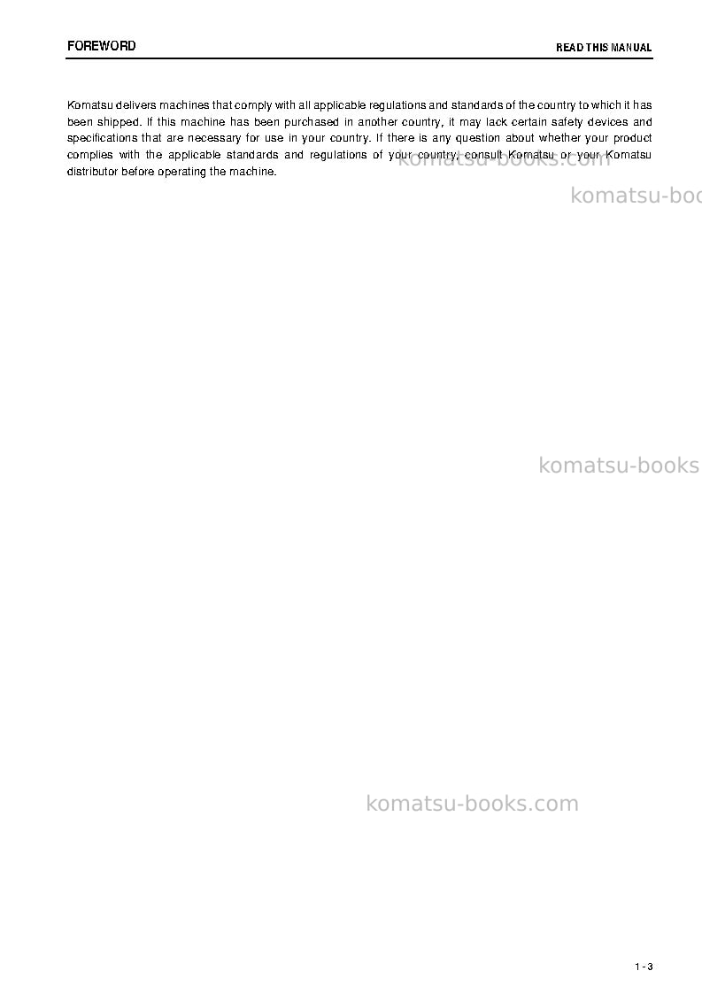 Komatsu d85px-15jpn-e0 Operation manual cover Page 4