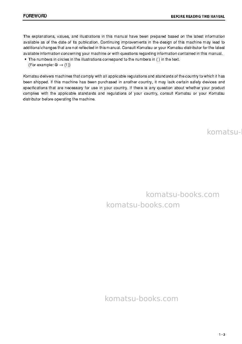 Komatsu d21p-8jpn-e0 Operation manual cover Page 4