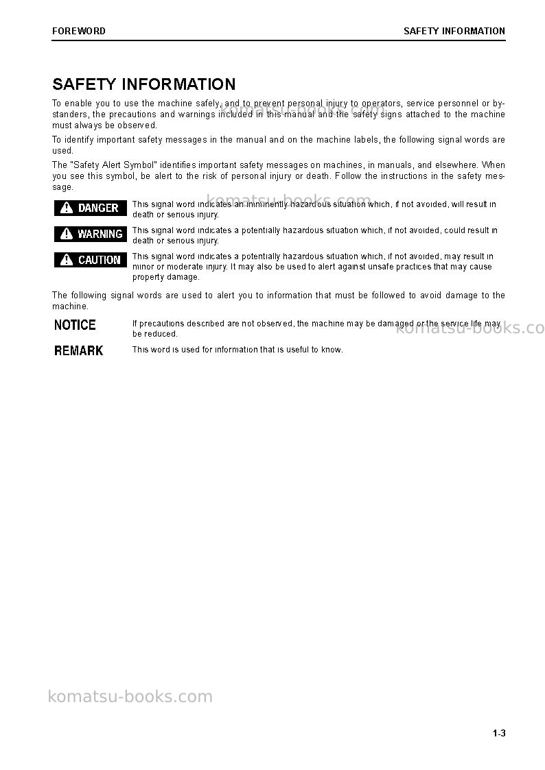 Komatsu d65wx-18jpn Operation manual cover Page 4 Komatsu d65wx-18jpn Operation manual cover Page 4