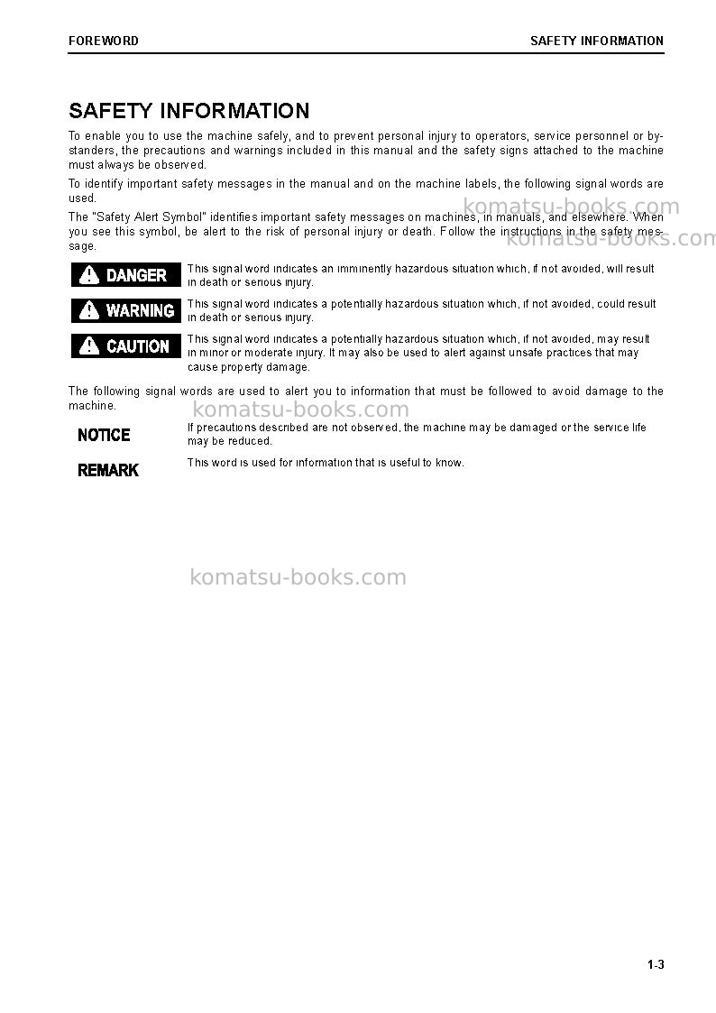 Komatsu wa380-8jpn Operation manual cover Page 4 Komatsu wa380-8jpn Operation manual cover Page 4