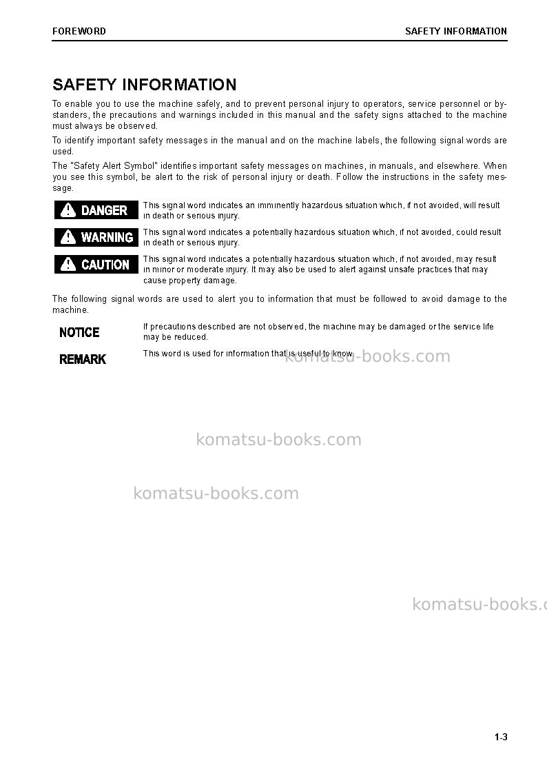 Komatsu wa500-8jpn Operation manual cover Page 4