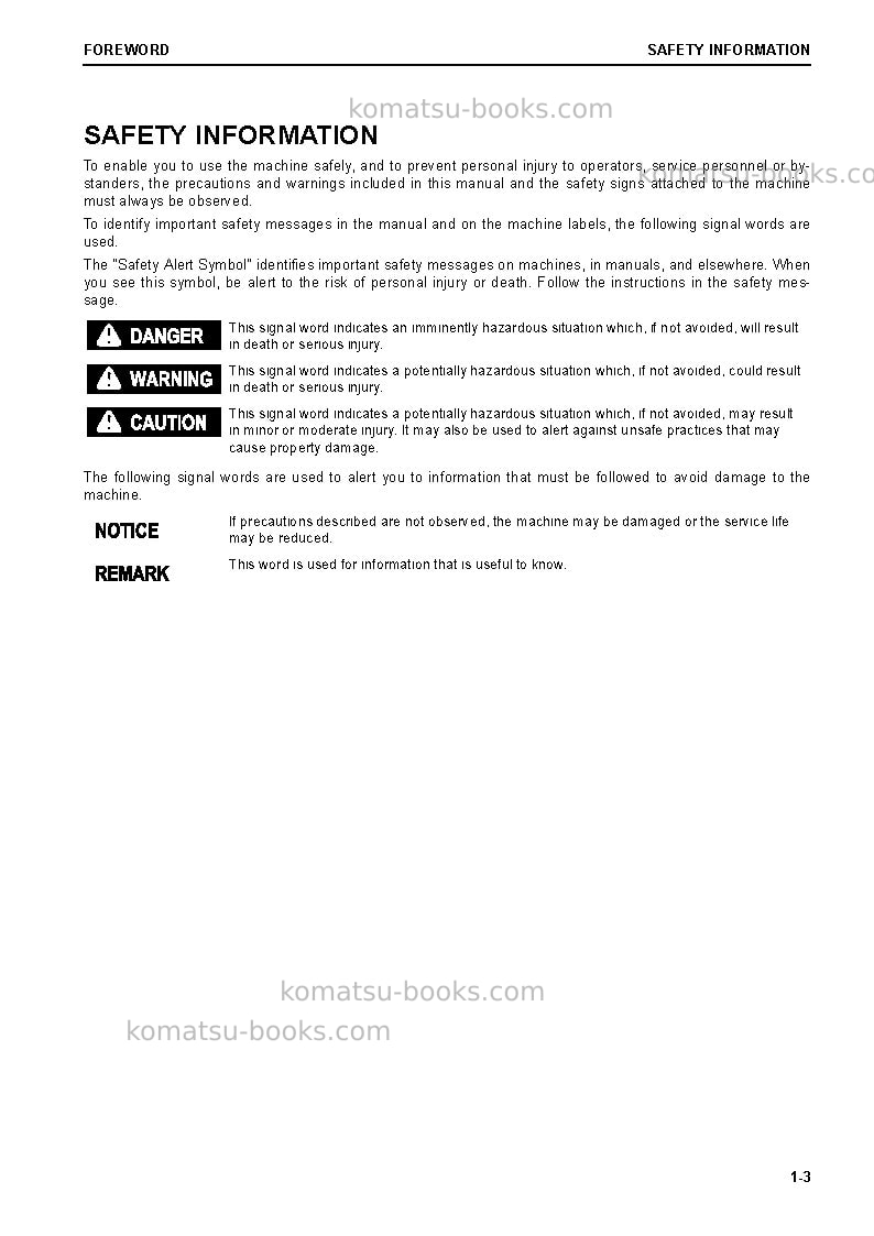 Komatsu d39pxi-24jpn Operation manual cover Page 4 Komatsu d39pxi-24jpn Operation manual cover Page 4