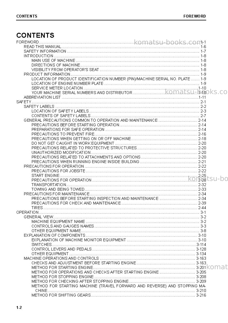 Komatsu hd465-8jpn Operation manual cover Page 4 Komatsu hd465-8jpn Operation manual cover Page 4