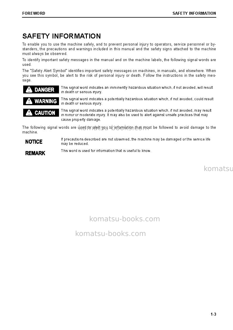 Komatsu d39exi-24jpn Operation manual cover Page 4 Komatsu d39exi-24jpn Operation manual cover Page 4
