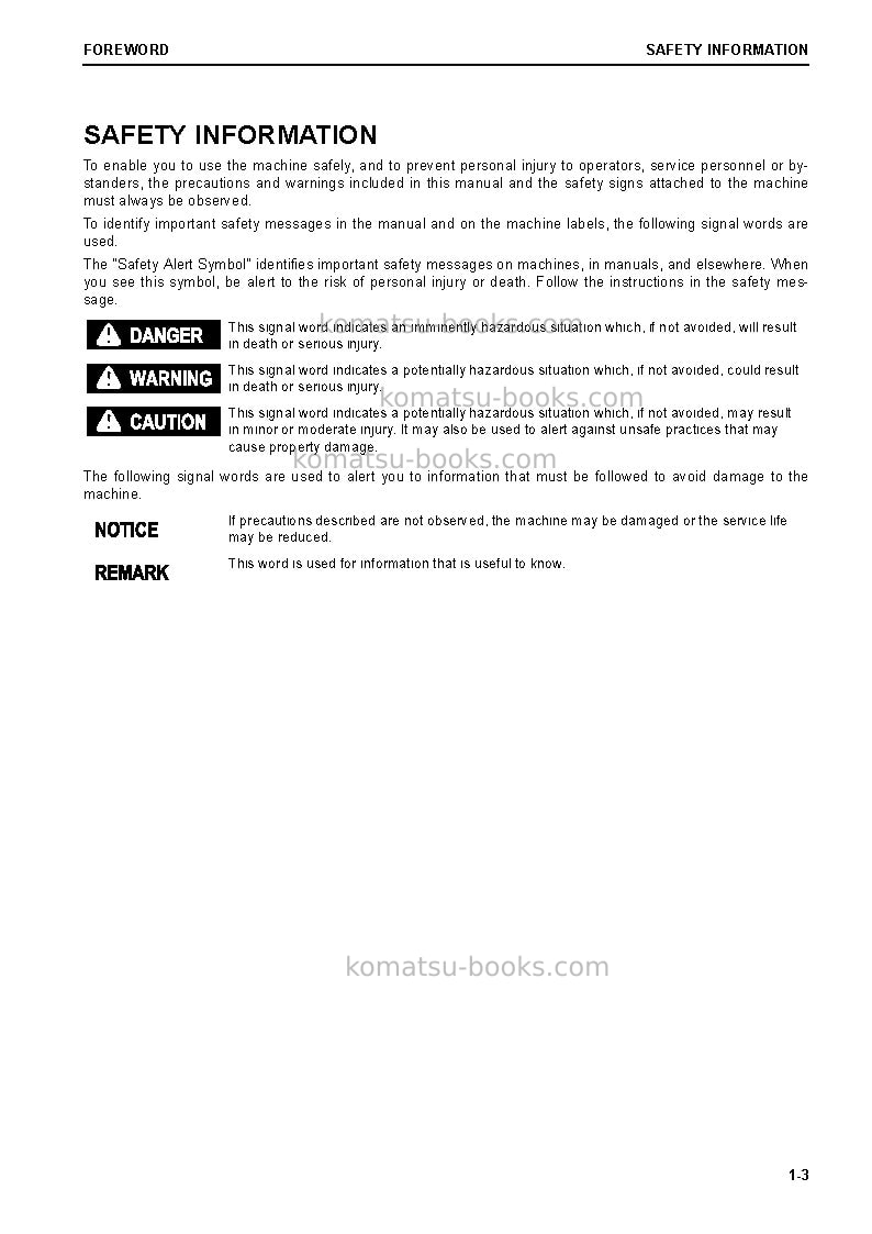Komatsu d65exi-18jpn Operation manual cover Page 4 Komatsu d65exi-18jpn Operation manual cover Page 4