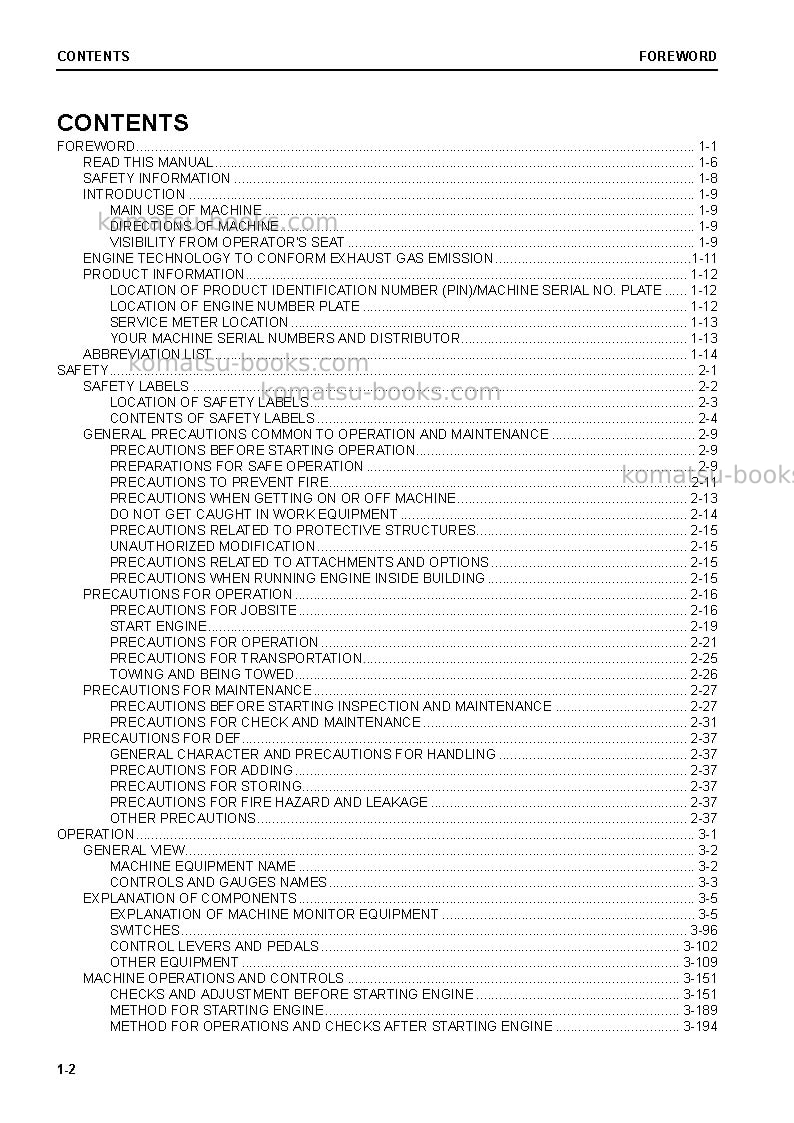 Komatsu d37px-24jpn Operation manual cover Page 4 Komatsu d37px-24jpn Operation manual cover Page 4