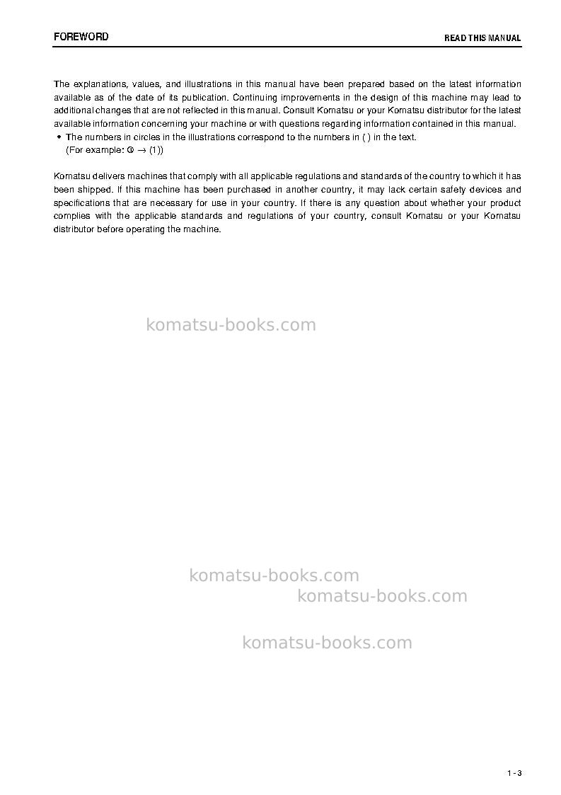 Komatsu d39ex-22jpn Operation manual cover Page 4 Komatsu d39ex-22jpn Operation manual cover Page 4
