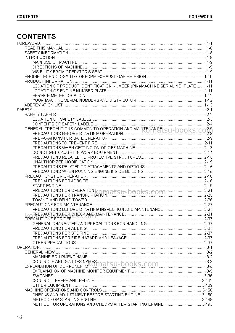 Komatsu d51ex-24jpn-for north america, gateway function controller Operation manual cover Page 4 Komatsu d51ex-24jpn-for north america, gateway function controller Operation manual cover Page 4