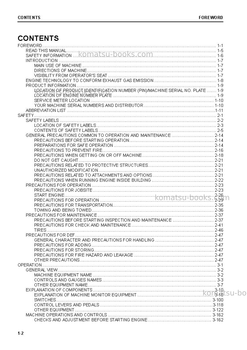 Komatsu wa320-8jpn Operation manual cover Page 4