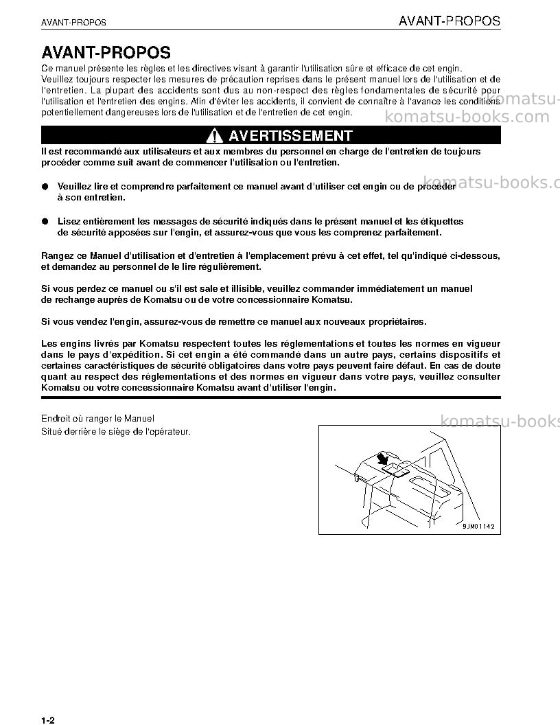 Komatsu hd325-6jpn Manuel d'utilisation couverture Page 4
