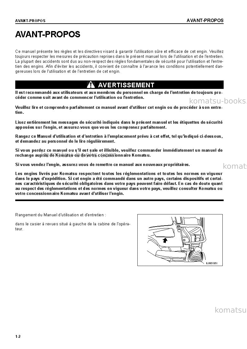 Komatsu pc308uslc-3jpn Manuel d'utilisation couverture Page 4 Komatsu pc308uslc-3jpn Manuel d'utilisation couverture Page 4