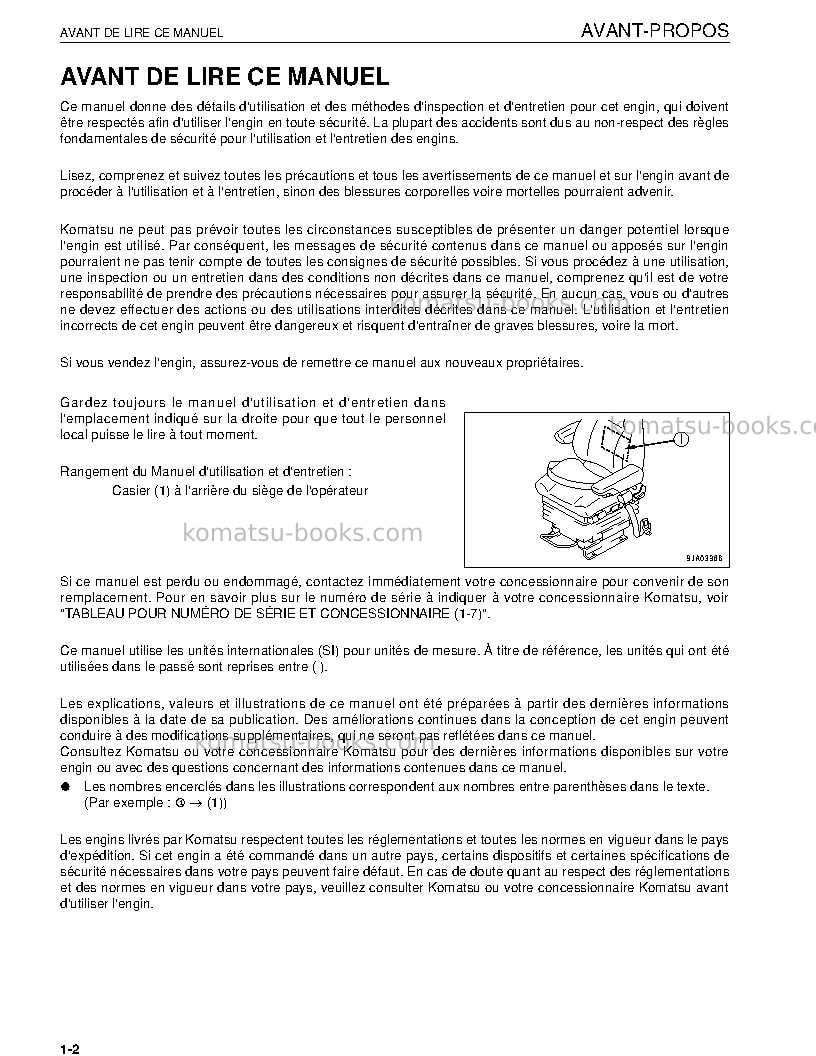Komatsu wa500-6jpn Manuel d'utilisation couverture Page 4 Komatsu wa500-6jpn Manuel d'utilisation couverture Page 4