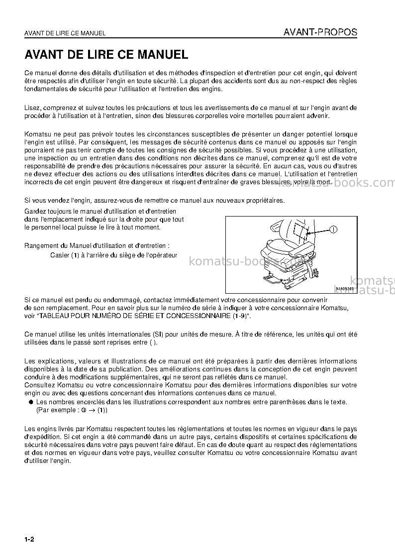 Komatsu wa480-6jpn Manuel d'utilisation couverture Page 4