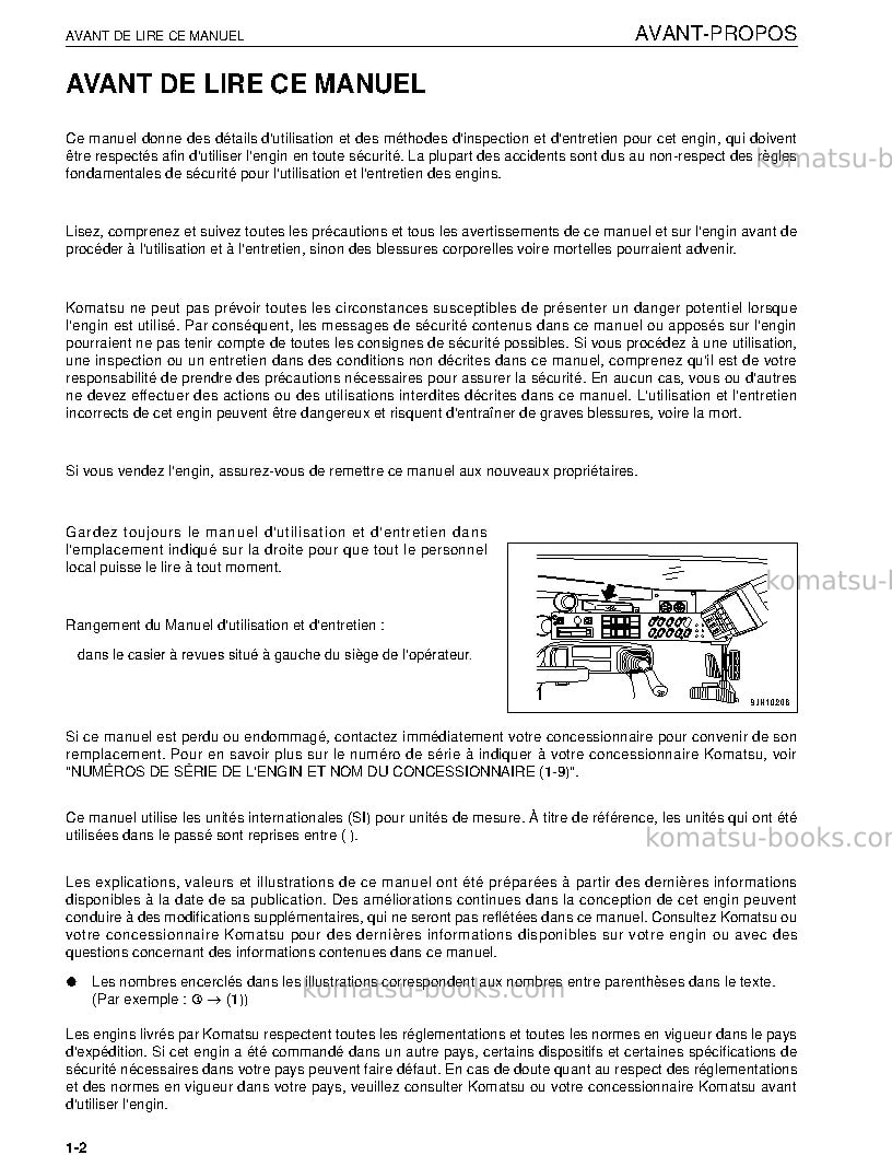 Komatsu pc2000-8jpn Manuel d'utilisation couverture Page 4 Komatsu pc2000-8jpn Manuel d'utilisation couverture Page 4