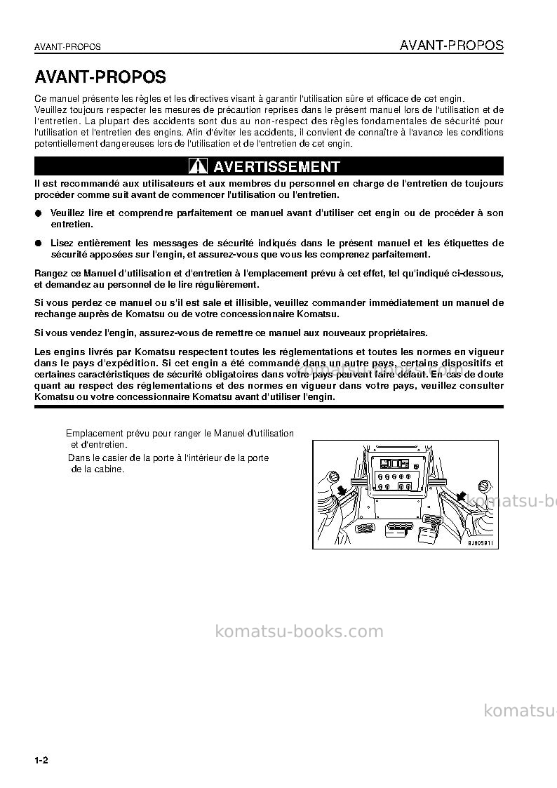 Komatsu d475asd-5jpn-e0, super dozer Manuel d'utilisation couverture Page 4 Komatsu d475asd-5jpn-e0, super dozer Manuel d'utilisation couverture Page 4