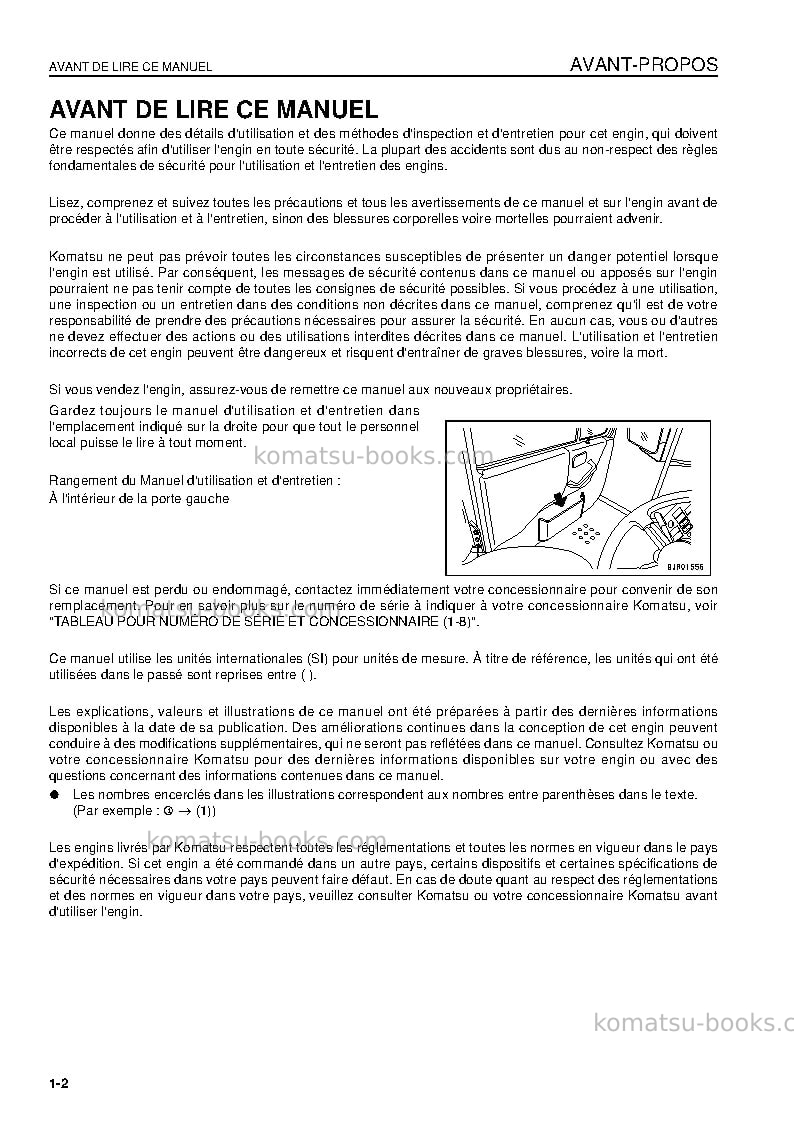 Komatsu hd405-7jpn Manuel d'utilisation couverture Page 4