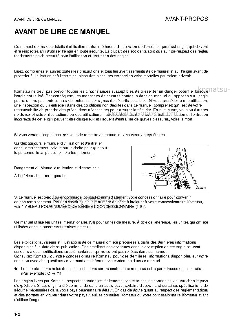Komatsu hd465-7jpn-e0 Manuel d'utilisation couverture Page 4 Komatsu hd465-7jpn-e0 Manuel d'utilisation couverture Page 4