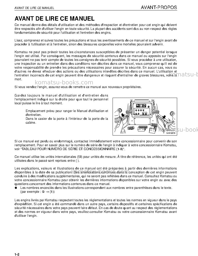 Komatsu d475a-5jpn-e0 Manuel d'utilisation couverture Page 4 Komatsu d475a-5jpn-e0 Manuel d'utilisation couverture Page 4