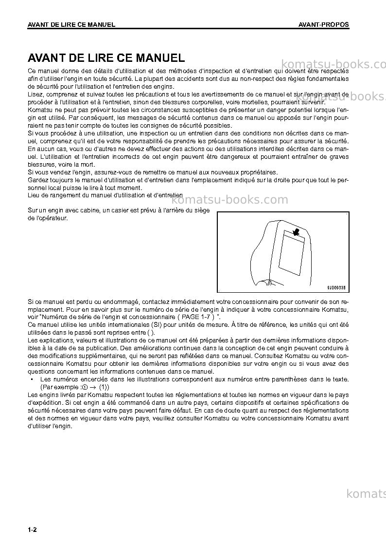 Komatsu d65ex-17jpn Manuel d'utilisation couverture Page 4 Komatsu d65ex-17jpn Manuel d'utilisation couverture Page 4
