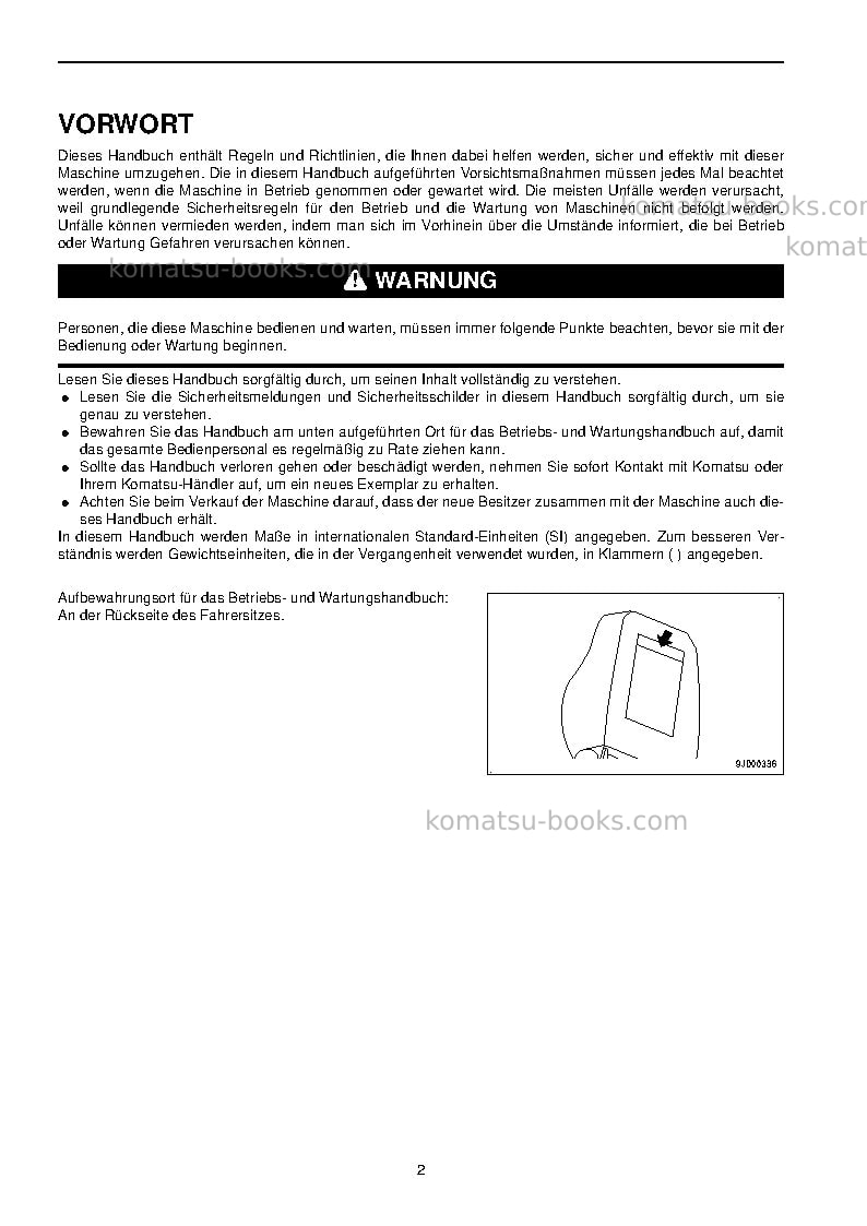Komatsu pc210lci-10gbr Operation manual cover Page 4
