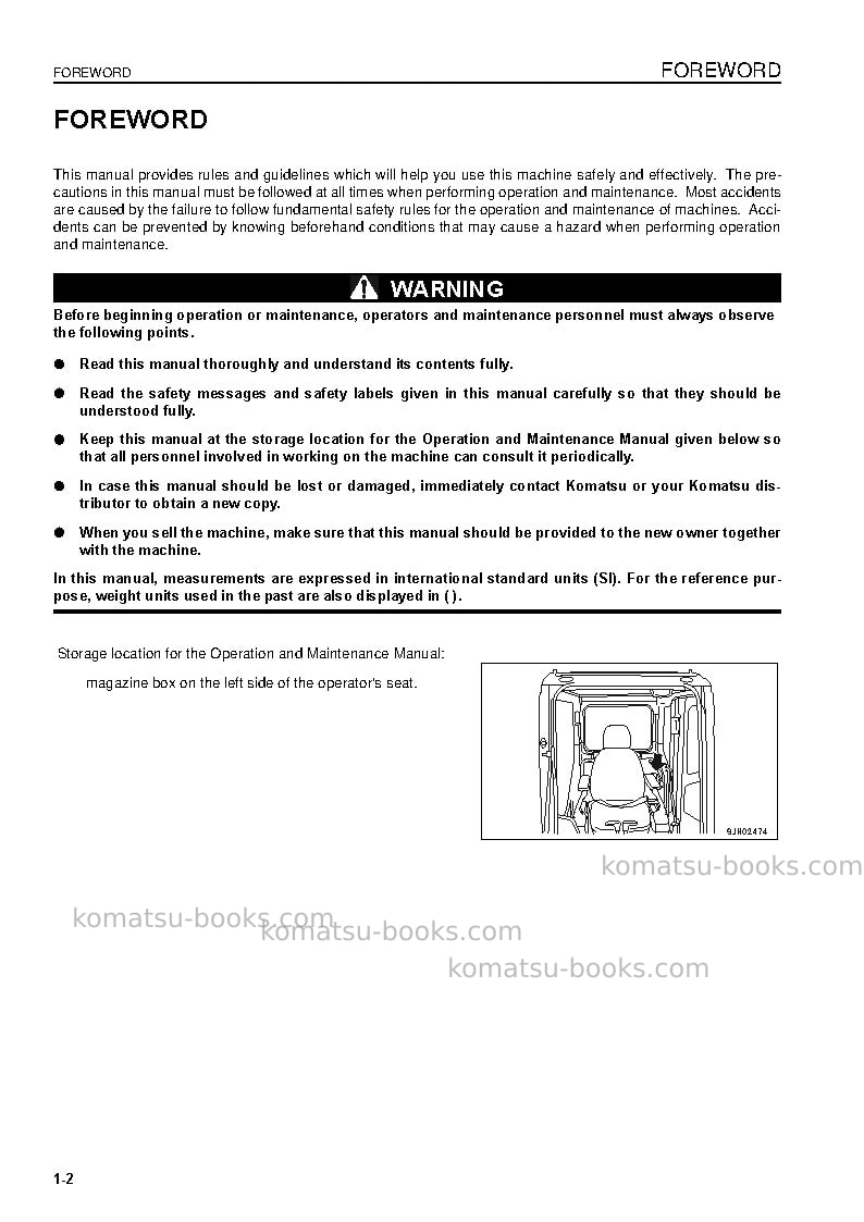 Komatsu pc600lc-8gbr Operation manual cover Page 4