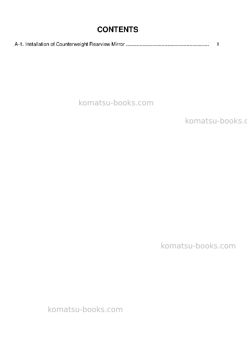 Komatsu pc800-8gbr Field assembly manual cover Page 4