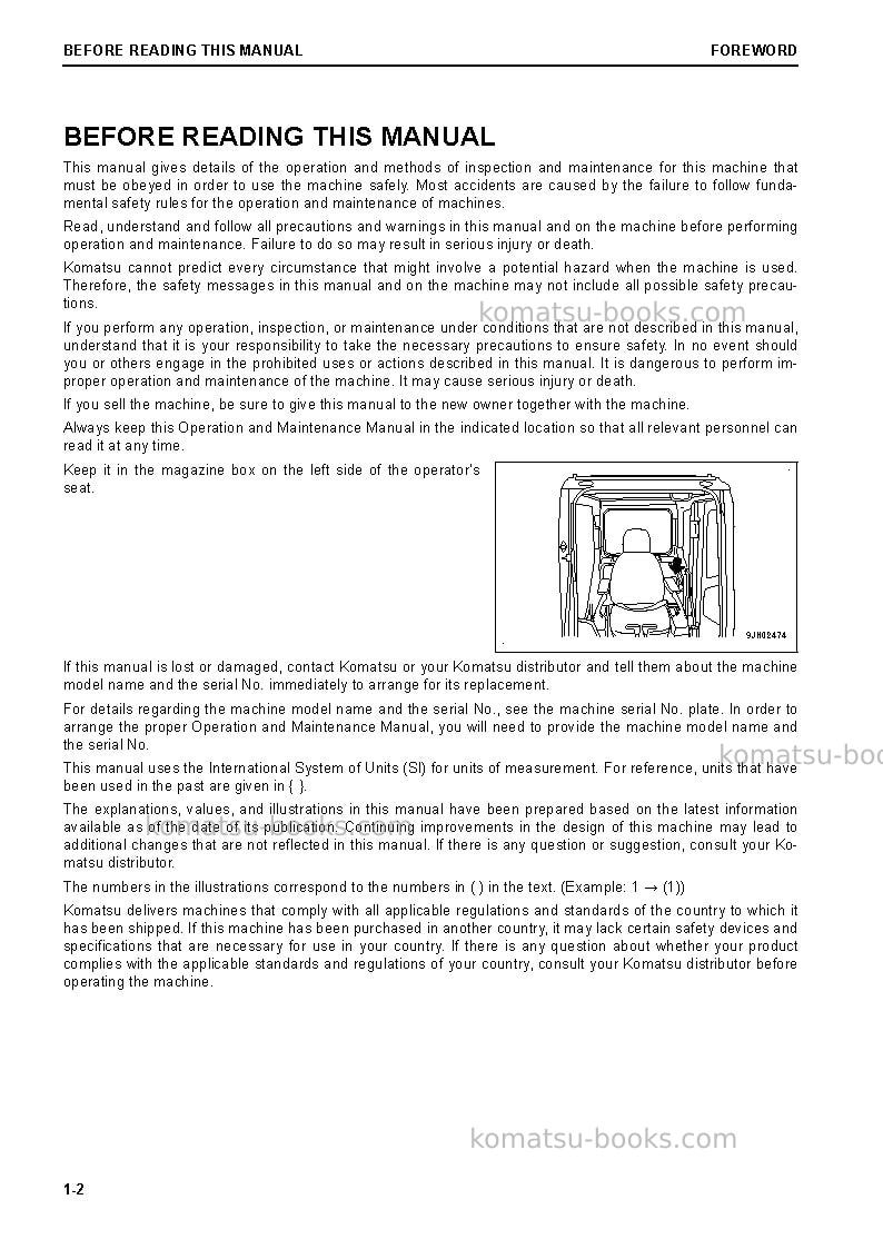 Komatsu pc210lc-11gbr-demolition Operation manual cover Page 4