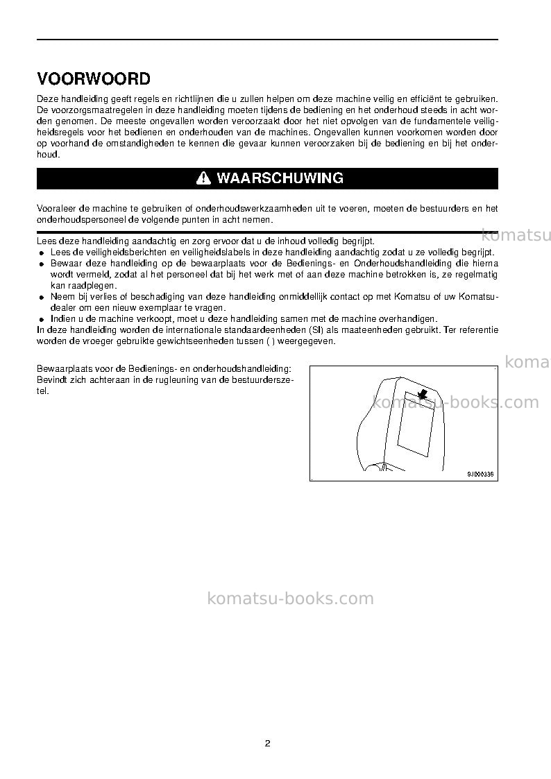 Komatsu pc210lci-10gbr Operation manual cover Page 4 Komatsu pc210lci-10gbr Operation manual cover Page 4