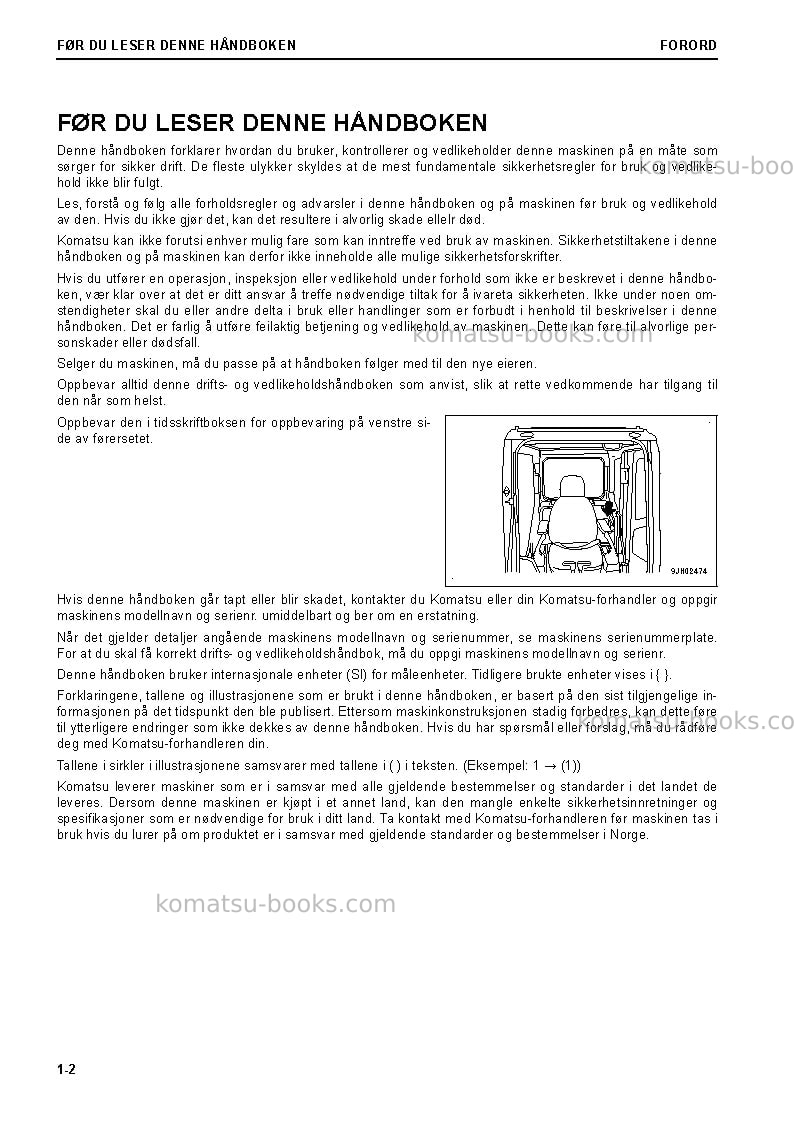 Komatsu pc210lc-11gbr Operation manual cover Page 4