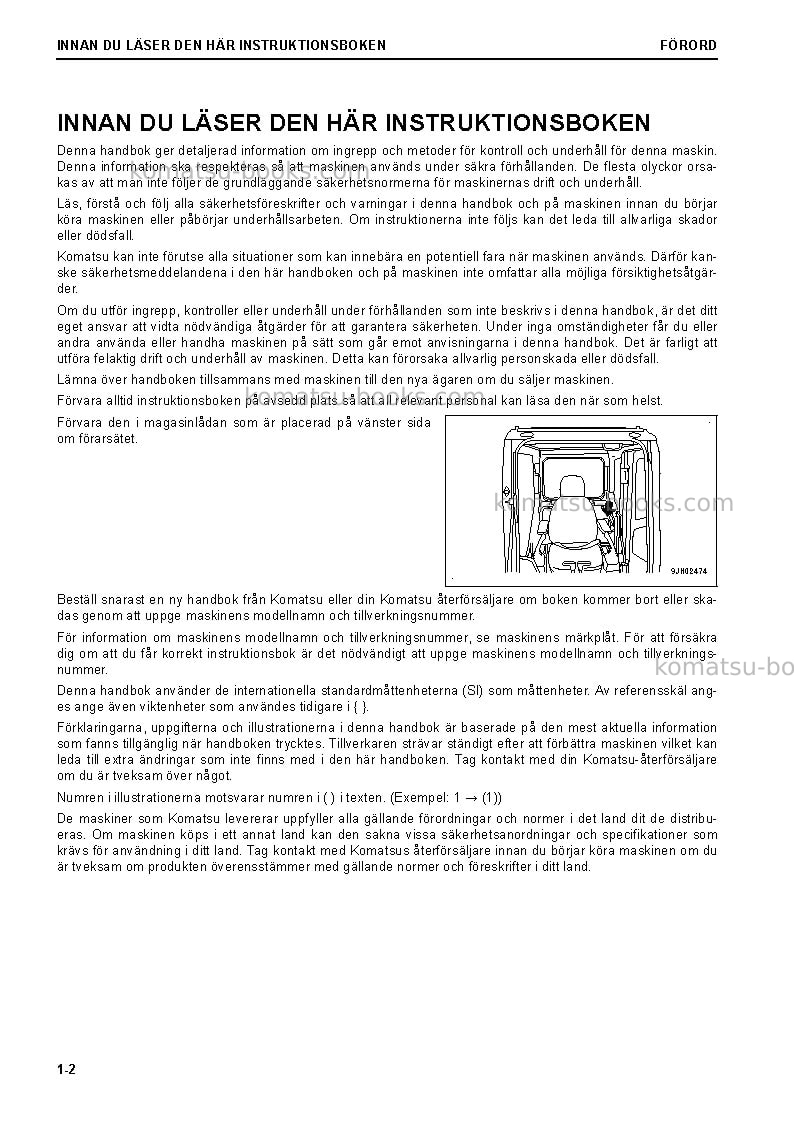 Komatsu pc290lc-11gbr Operation manual cover Page 4 Komatsu pc290lc-11gbr Operation manual cover Page 4