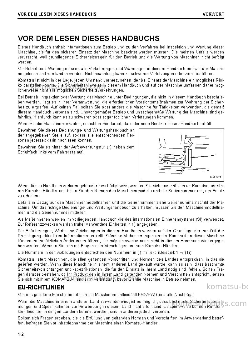 Komatsu wa470-8deu Betriebsanleitung Titelseite Seite 4 Komatsu wa470-8deu Betriebsanleitung Titelseite Seite 4