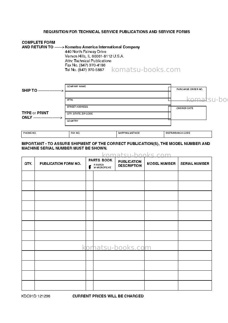 Komatsu wa95-3deu-30km options Operation manual cover Page 4 Komatsu wa95-3deu-30km options Operation manual cover Page 4