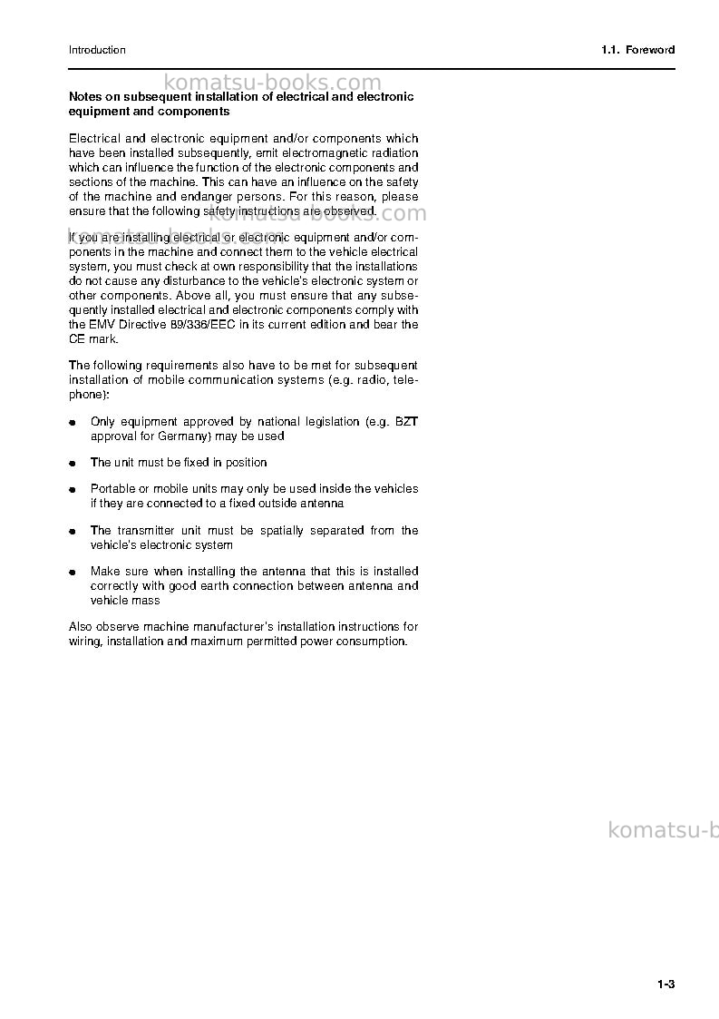Komatsu wa500-3deu Operation manual cover Page 4