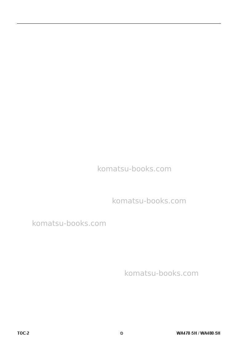 Komatsu wa470-5deu-h Repair & maintenance cover Page 4