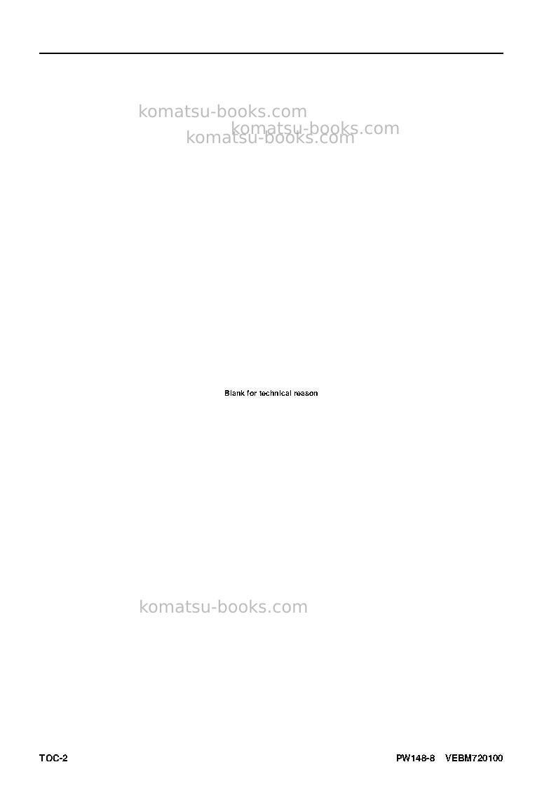 Komatsu pw148-8deu Repair & maintenance cover Page 4 Komatsu pw148-8deu Repair & maintenance cover Page 4