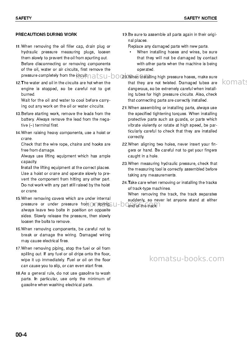 Komatsu wa380-5deu-h Repair & maintenance cover Page 4