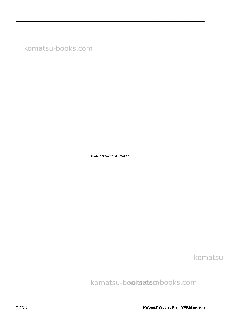 Komatsu pw220-7deu-tier 3 Repair & maintenance cover Page 4