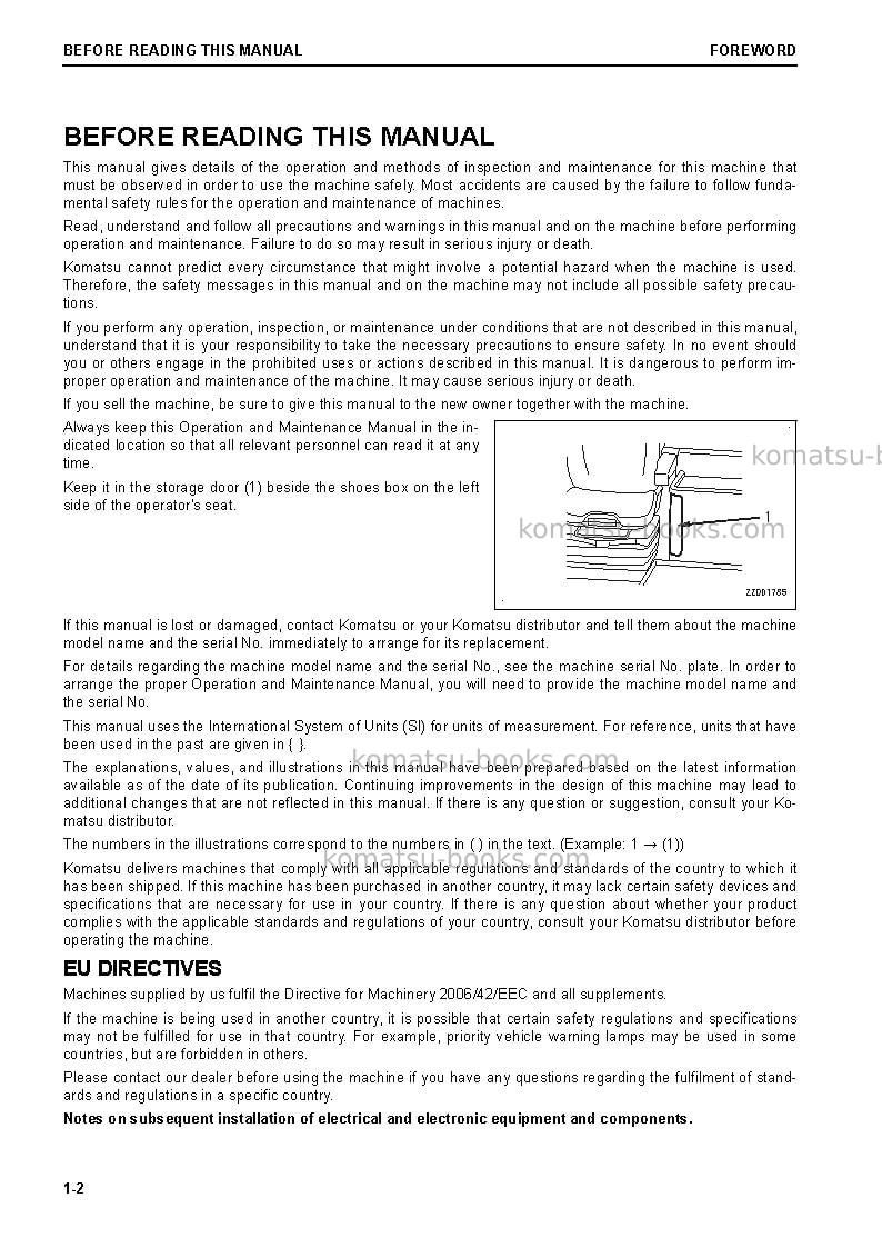 Komatsu wa470-8deu Operation manual cover Page 4 Komatsu wa470-8deu Operation manual cover Page 4