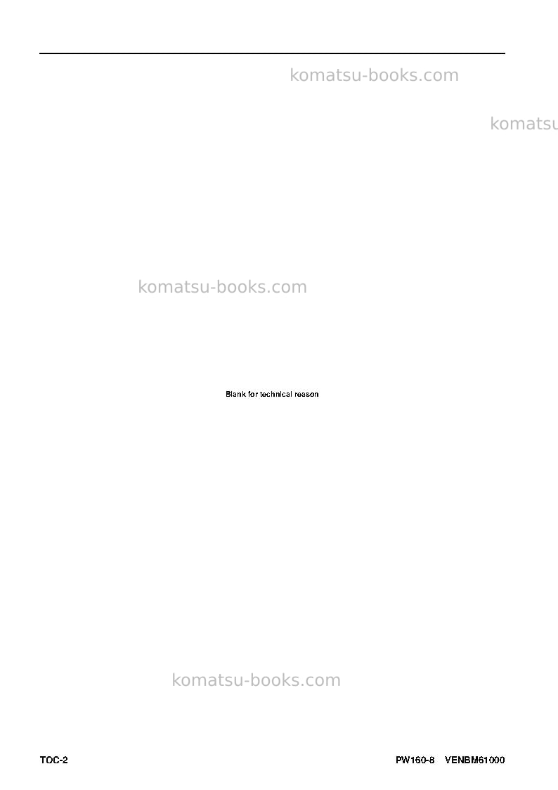 Komatsu pw160-8deu Repair & maintenance cover Page 4 Komatsu pw160-8deu Repair & maintenance cover Page 4