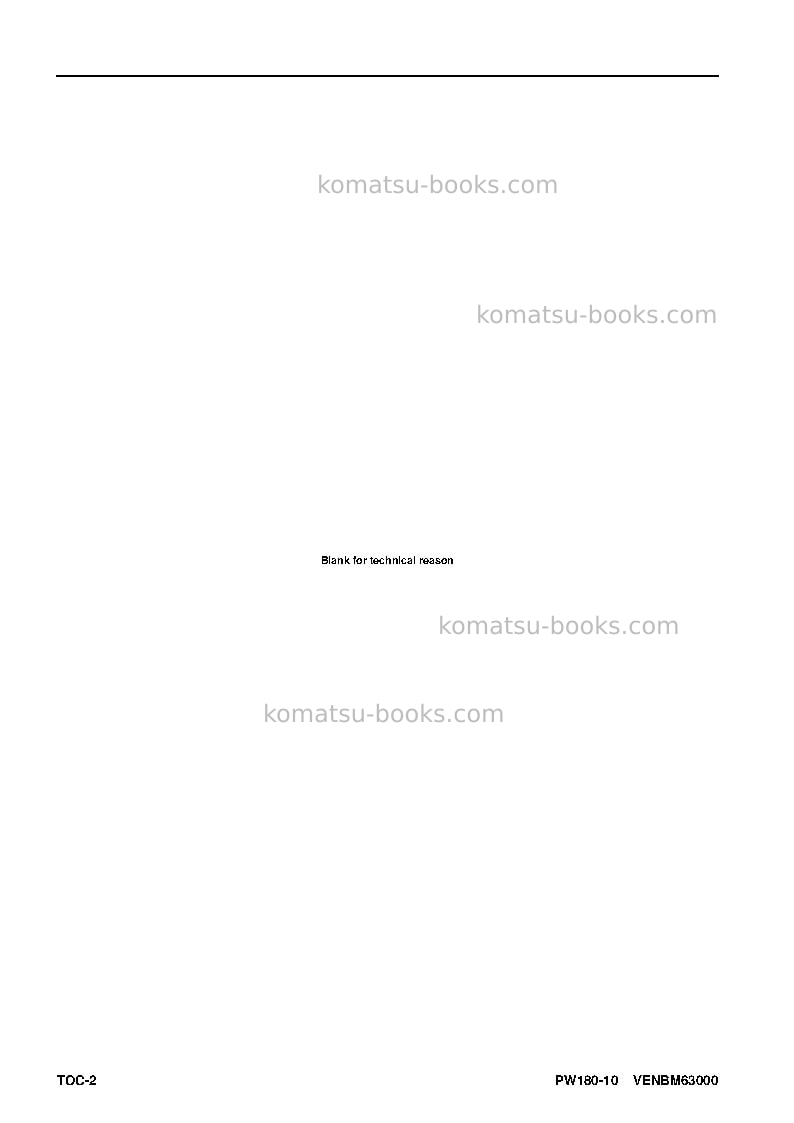 Komatsu pw180-10deu Repair & maintenance cover Page 4
