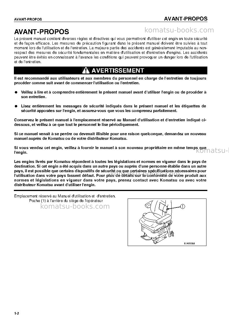 Komatsu wa380-5deu-h Manuel d'utilisation couverture Page 4 Komatsu wa380-5deu-h Manuel d'utilisation couverture Page 4