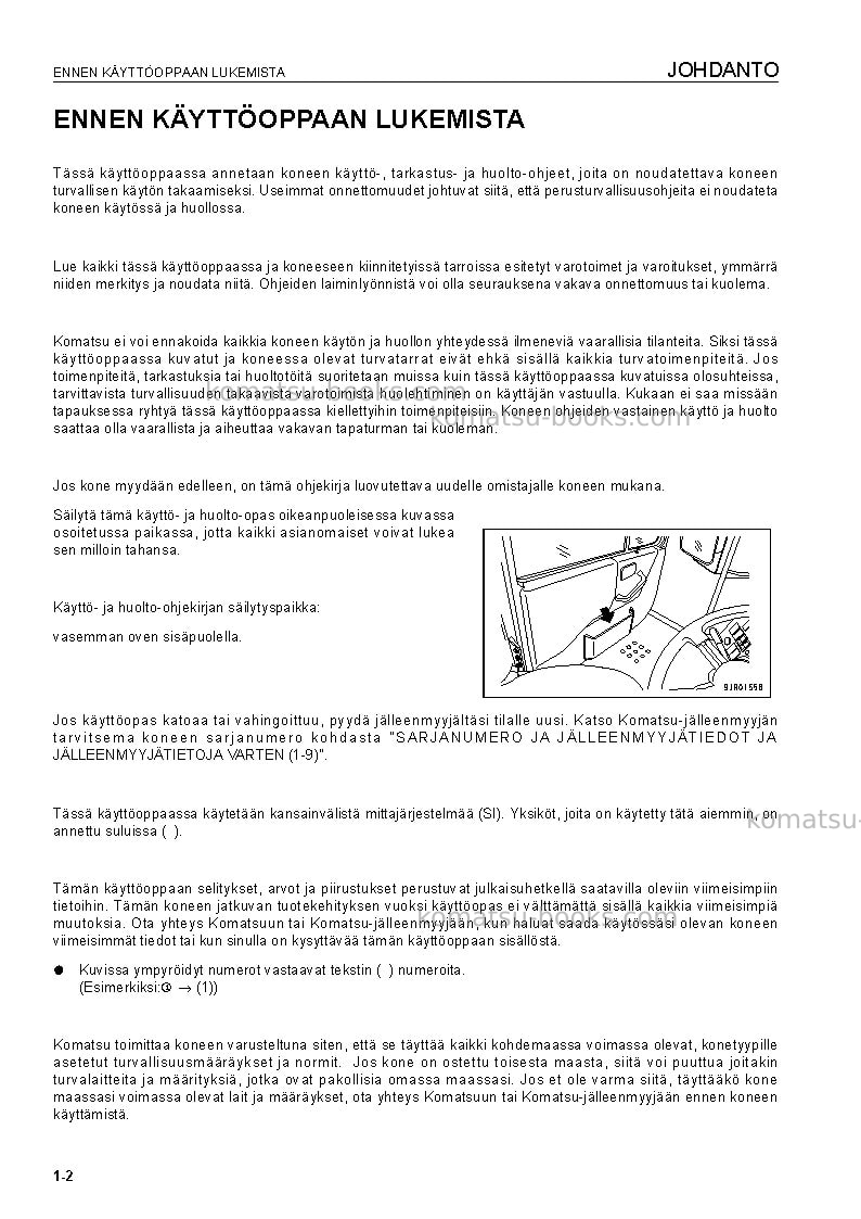 Komatsu hd325-7deu Operation manual cover Page 4