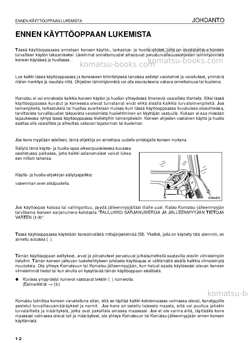 Komatsu hd605-7deu-tier3 Operation manual cover Page 4