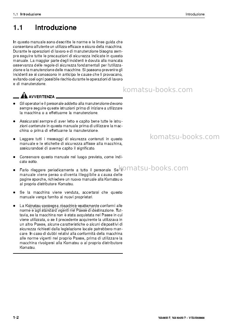 Komatsu wa80m-7deu Manuale operativo copertina Pagina 4